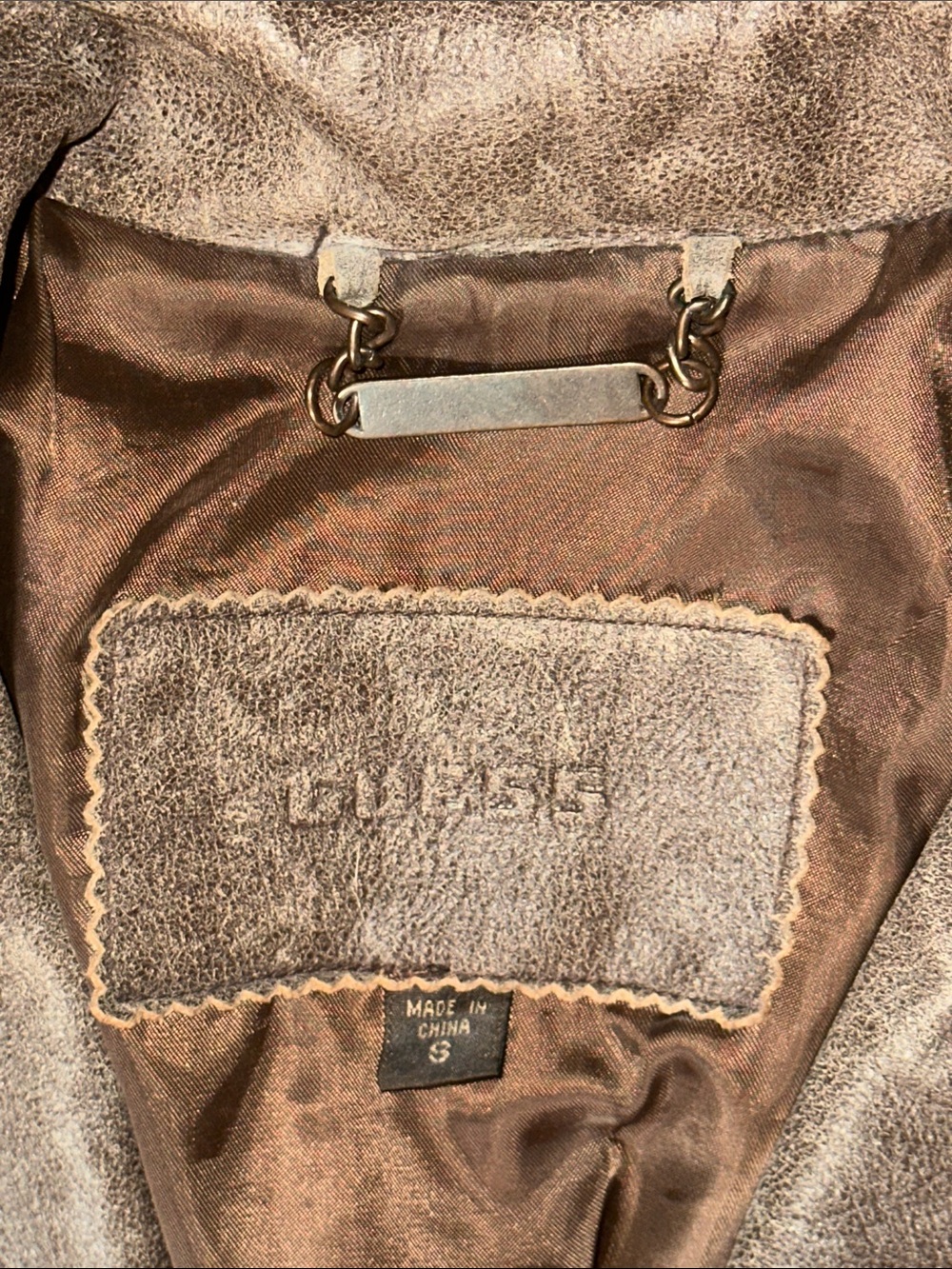Y2K Guess Brown Long Leather Trench Coat SMALL - Picture 2 of 12
